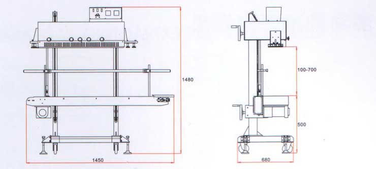 Функциональная схема конвейерного запайщика FR-1370LD.